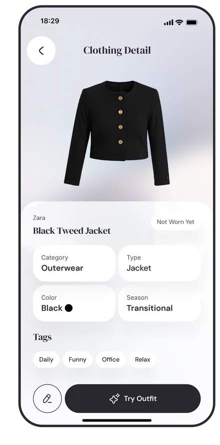 wdrobe app screen 3