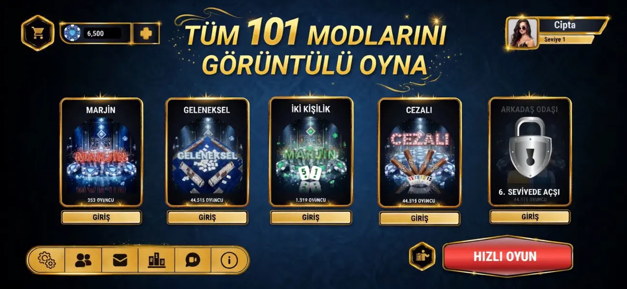 Okey 101 Görüntülü game screen 4
