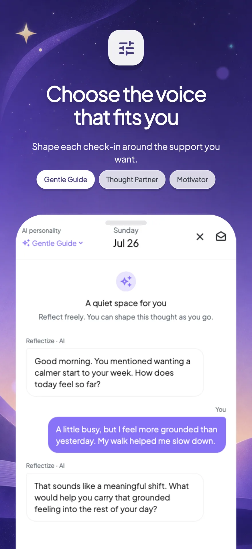 Reflectize app screen 7